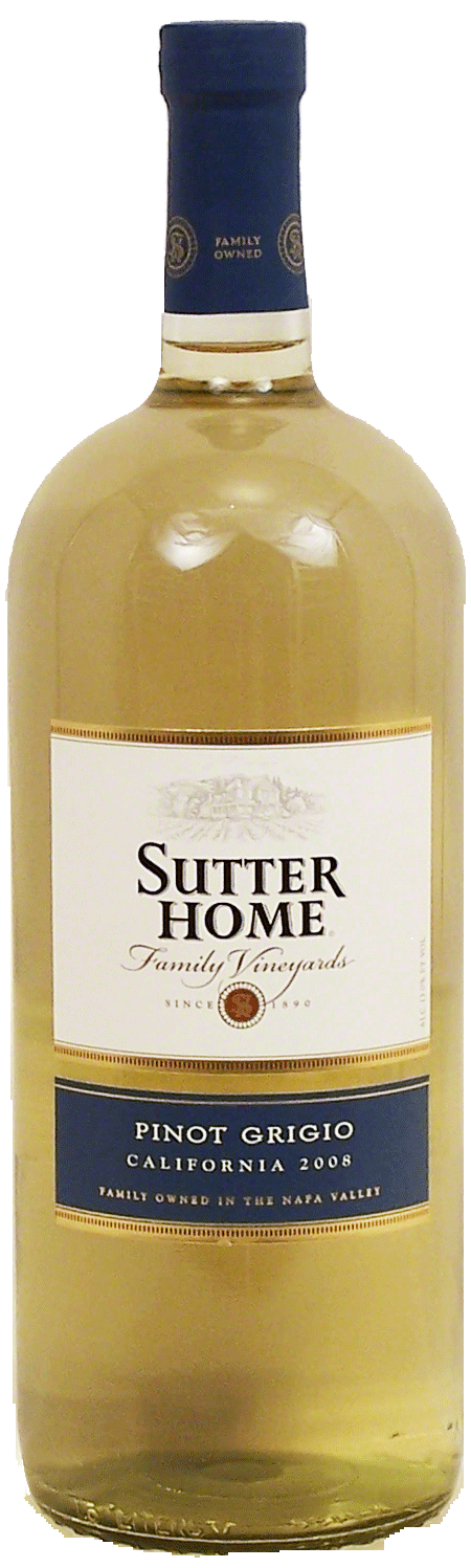 Sutter Home Family Vineyards pinot grigio wine of California, 12.5% alc. by vol. Full-Size Picture